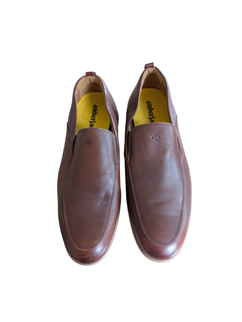 Amberjack The Loafer Chestnut Brown Leather Slip On Dress Shoes Men 13 Classic